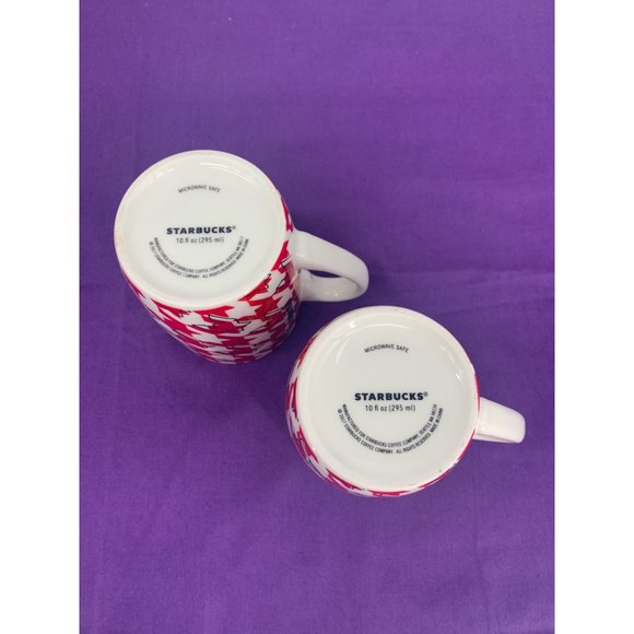 Starbucks Coffee Star Black with Red and What Houndstooth Christmas Coffee Cups - Picture 10 of 13